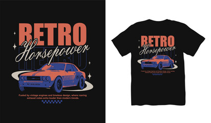 Racing car streetwear t shirt design, urban t shirt, Retro 90s t shirt design, California street race design, Street Racing, street style fashion, urban trendy t-shirt design, Racing club Illustration