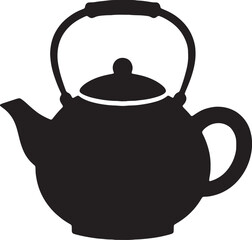 Obraz premium Traditional teapot silhouette icon illustration