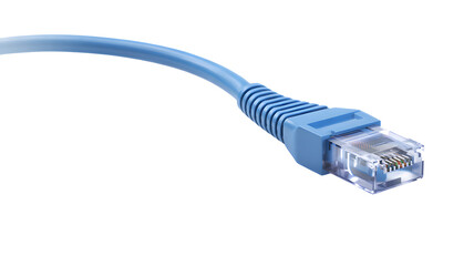 Blue Ethernet cable connector