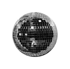 Mirror Disco Ball Isolated on Transparent Background