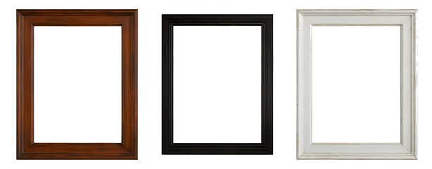 Picture frame borders, brown, black, and white