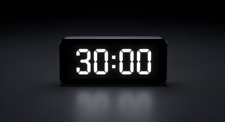 Sleek, High-Tech Digital Countdown Timer: Minimalist & Precise Display