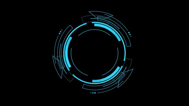 Blue circles target futuristic hud interface abstract digital technology suitable for tech presentations, data visualization, and modern design projects.