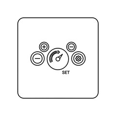 Modern minimalist stopwatch timer icon set with start pause reset buttons flat design