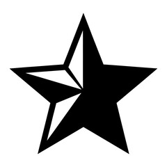 Obraz premium Nautical star icon isolated on white background black and white graphic vector