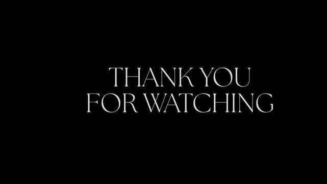 hank You For Watching Professional Outro with Blue Glowing Text