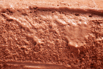Obraz premium chocolate ice cream texture close-up