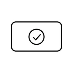 Checkmark icon success confirmation flat design vector minimalist white background