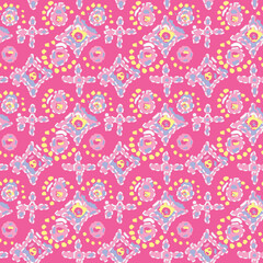 Vintage Floral Repeat Pattern for Textile Use