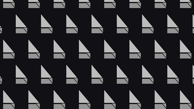 3D Right Angled Triangle Pattern, Isometric Grey Architectural Background, Seamless Sharp Geometric Texture