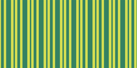 Abstract modern horizontal seamless monochrome geometric pattern of vertical hot green curved stripes on dark green background; drawing, simple hand-drawn vector illustration in a flat style