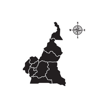 Map of Cameroon vector illustration design