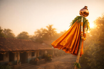 Fototapeta premium Traditional Gudi Padwa Ugadi Cultural Festivities