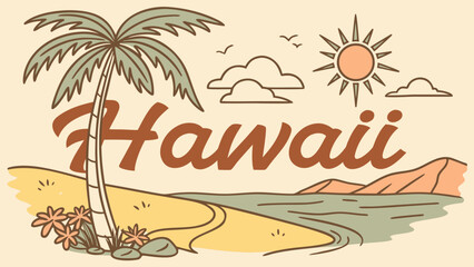Fototapeta premium summer beach vector illustration
