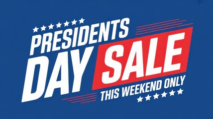 Fototapeta premium Presidents Day Sale banner advertisement.