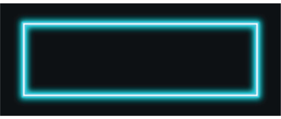 Brightly colored neon rectangle frames green cyan and magenta isolated on a black background Artwork