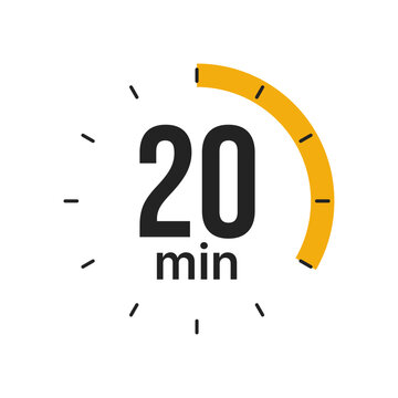 20 minute timer icon for countdown and time management