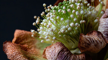 Macro flower detail stamen pollen petal texture nature closeup botanical bloom soft focus
