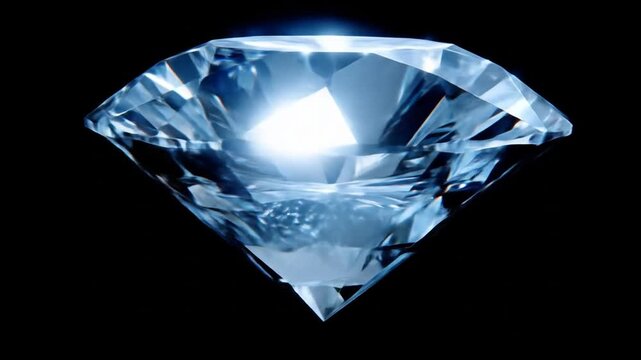 Brilliant cut diamond with dazzling sparkle on a dark background, symbolizing luxury, wealth, and elegance