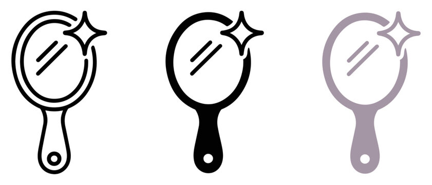 shiny mirror beauty icon