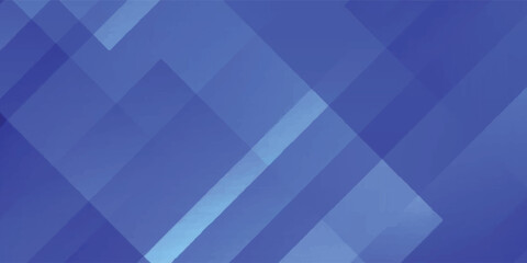 Fototapeta premium Abstract vibrant blue geometric background with overlapping transparent squares.