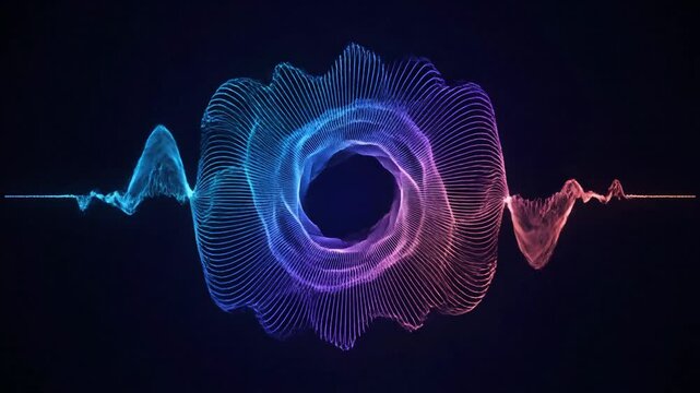 Abstract gradient waveforms merge with a central spiral form