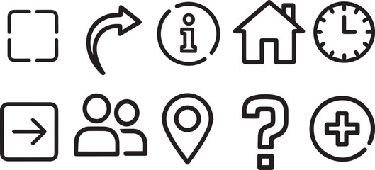 vector icon set location different icon vector 