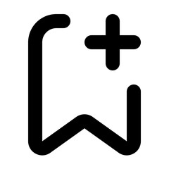 Obraz premium Add Bookmark Plus UI Icon