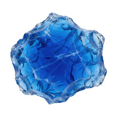 Fototapeta premium Raw Blue Glass Shard with Sharp Edges