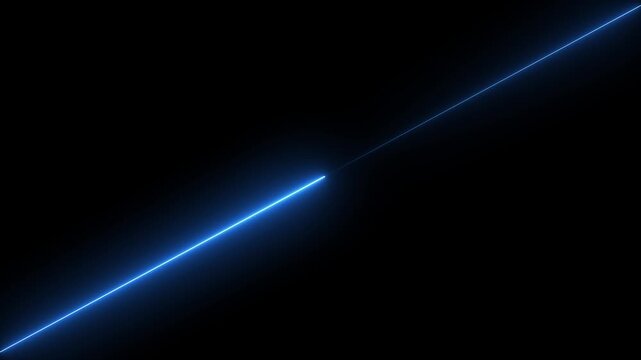 Line saber icon glowing animation on black background