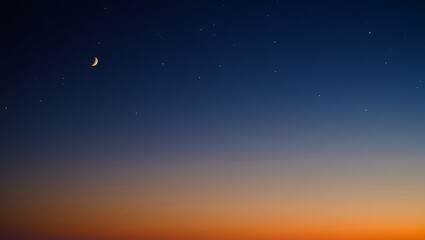 Fototapeta premium Islam moon night namaz sunset background, AI generated image