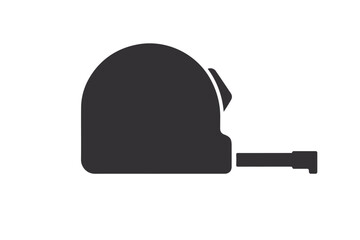 Measuring Tape Silhouette Icon &ndash; Construction Tool Vector