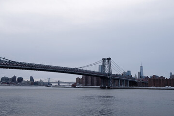 Fototapeta premium Williamsburg bridge, New York Snowstorm February 23, 2026