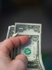 one, one dollar, dollars in the hand © Fulop