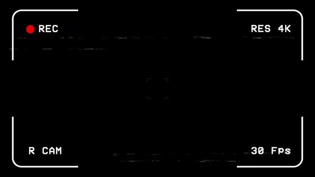 clean screen recording frame with a retro VHS feel, with no other elements. Designed as a realistic overlay. Suitable for documentary or archival video content