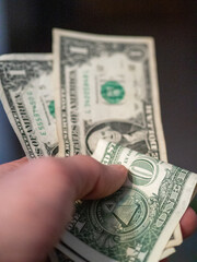 one, one dollar, dollars in the hand © Fulop