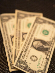 one, one dollar, dollars in the hand © Fulop