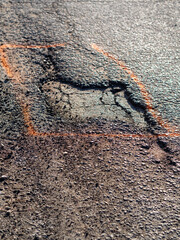 road problem, winter road error, car problem © Fulop