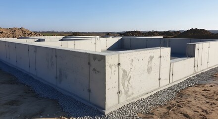 New House Foundation Construction Concrete Building Foundation Concrete Slab