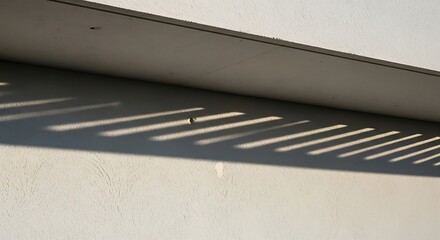 Shadows on a concrete wall, creating an optical illusion design concept