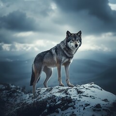 Obraz premium wolf in winter