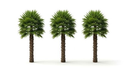 Fototapeta premium Three tall palm trees