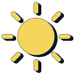 3D Style Sun Icon