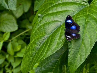 butterfly on green leaf
