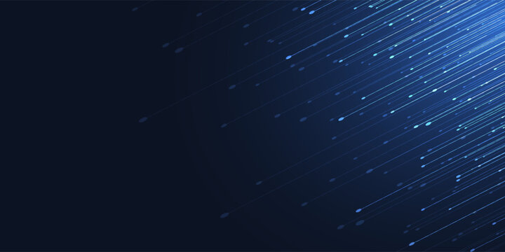 Blue frame with geometric shapes dots. Reticulate or dotted texture. Dotted template for ​tecnology or business concept.