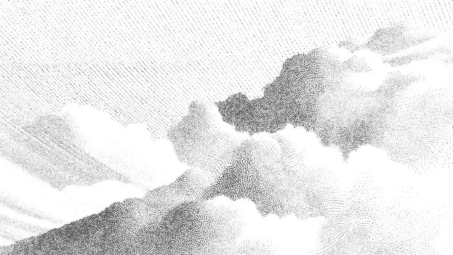 Abstract stipple cloud texture with scattered dots and soft monochrome speckle haze vector, Abstract grunge overlay texture with monochrome grain and weathered distress effect