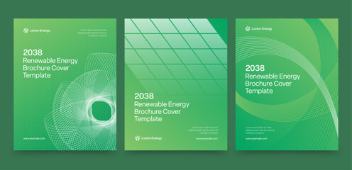 Renewable Energy Brochure Cover Template for Environmental, Sustainability & Eco-Friendly Reports