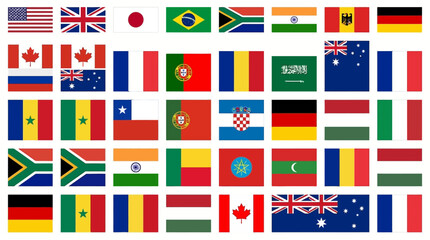 Vast Collection of International Flags Representing Global Unity and Diversity