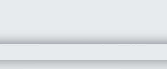 Obraz premium White with gray panoramic studio background with white glow - Vector