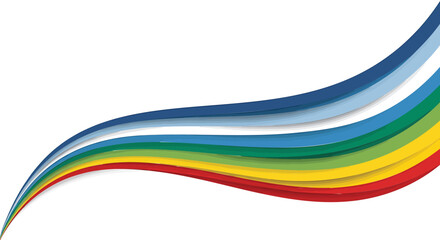 Multicolor wave design element